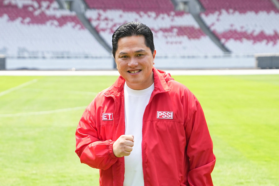 Ketua Umum PSSI, Erick Thohir apresiasi timnas Indonesia yang melaju ke Piala Asia. Foto: PSSI