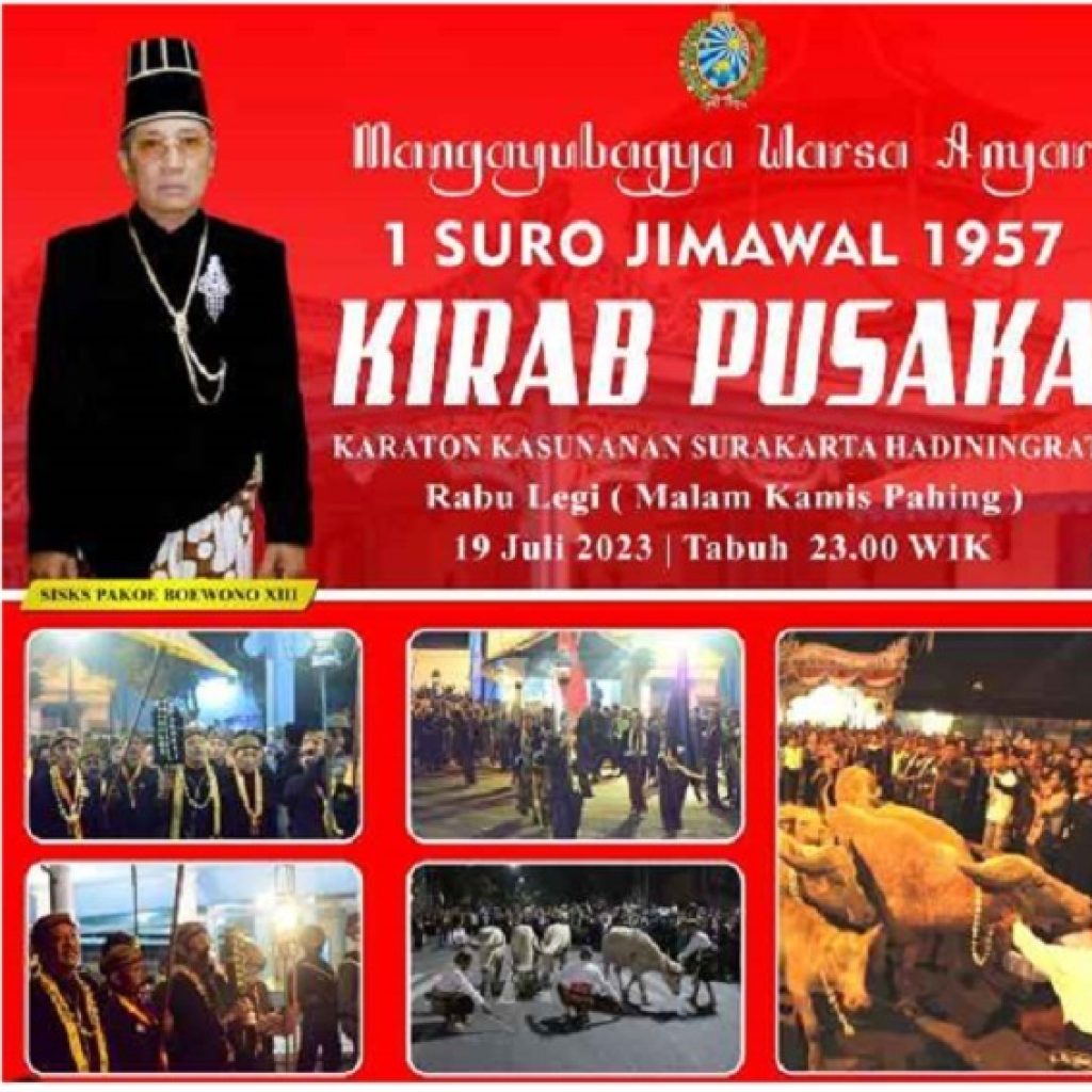 Ini Rute Kirab Pusaka Malam 1 Suro Keraton Kasunanan Surakarta Hadiningrat