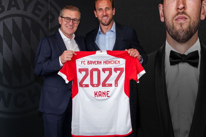 Kane dikontrak hingga 2027. (Foto: Twitter @FCBayern)
