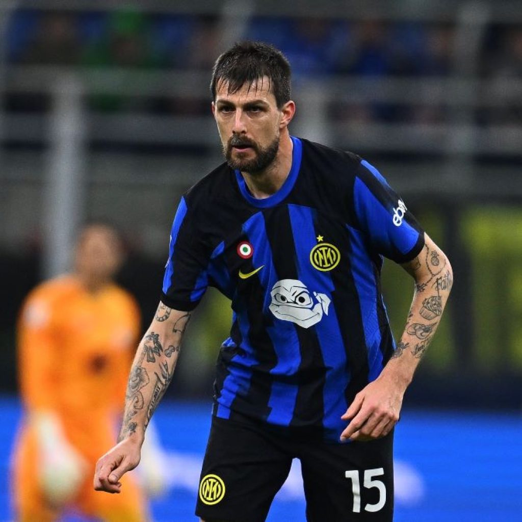 Bek Inter Francesco Acerbi Mundur dari timnas Italia. Foto: x.com/Inter