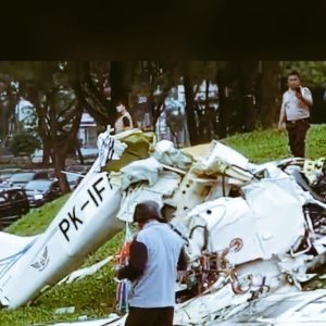 Jatuhnya Pesawat Latih di BSD Sebabkan 3 Orang Meninggal Dunia di Tempat
