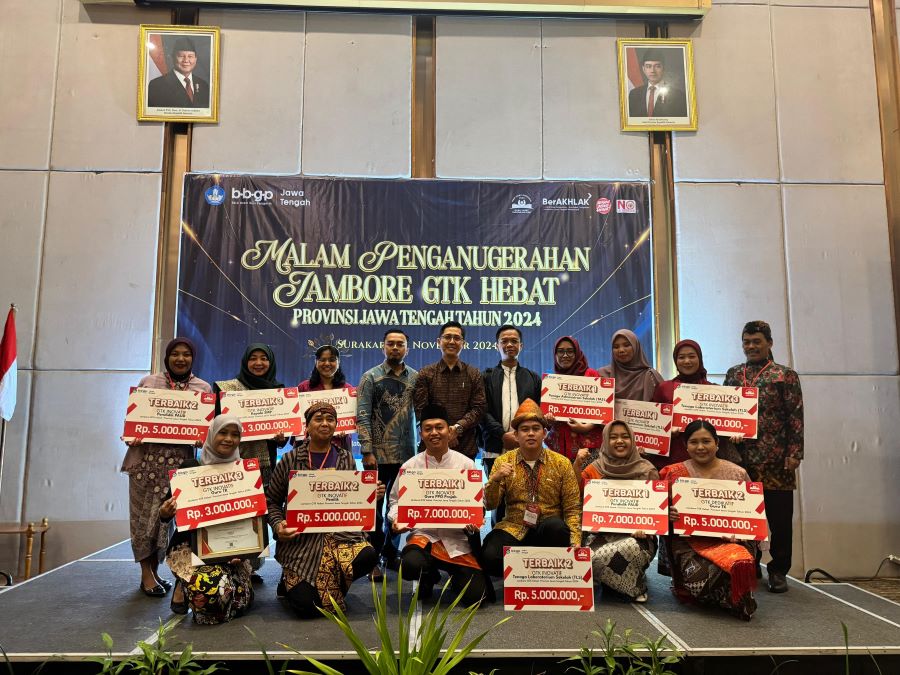 Peraih juara ajang Jambore GTK Hebat Tahun 2024 tingkat Provinsi Jateng. Foto: Dok. Disdik Semarang