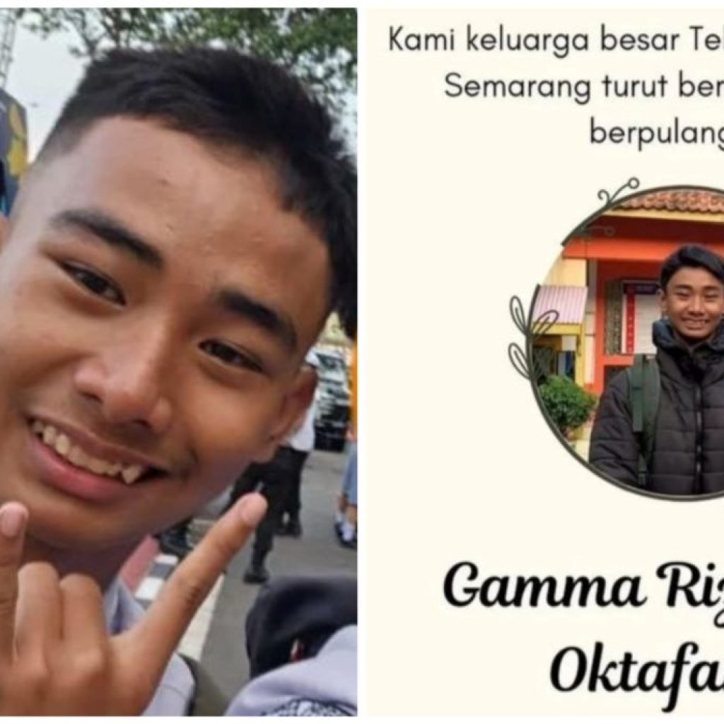 Sosok Gamma Rizkynata Oktafandy (GRO) yang jadi korban penembakan polisi di Semarang, pada Minggu (24/11/2024) dini hari. Foto: Kolase Tuturpedia