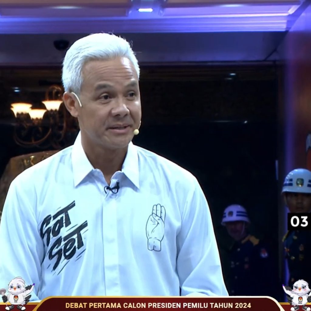 Ganjar beri usulan format debat capres dan cawapres. Foto: Tangkapan layar YouTube KPU RI