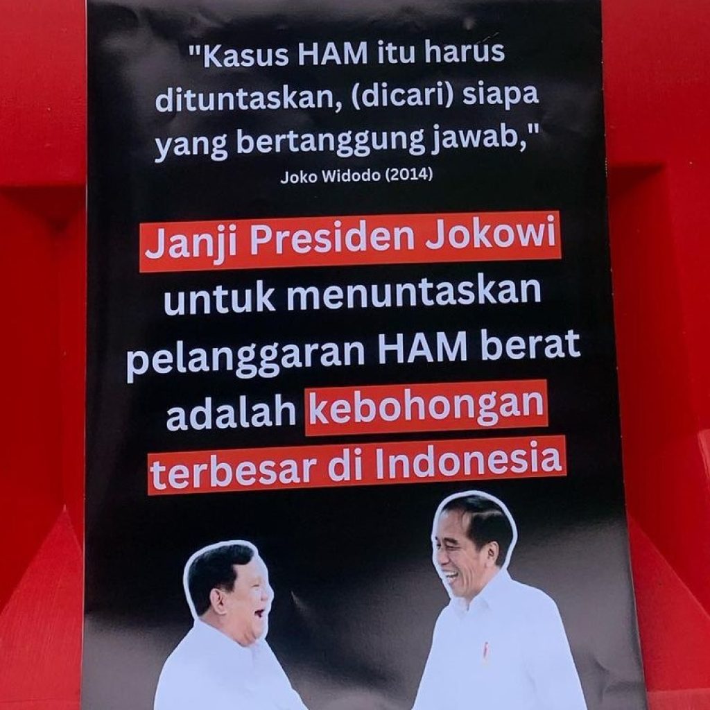 Aksi Kamisan Kembali Digelar, Massa Tuntut Jokowi Cabut Jenderal Kehormatan Prabowo 