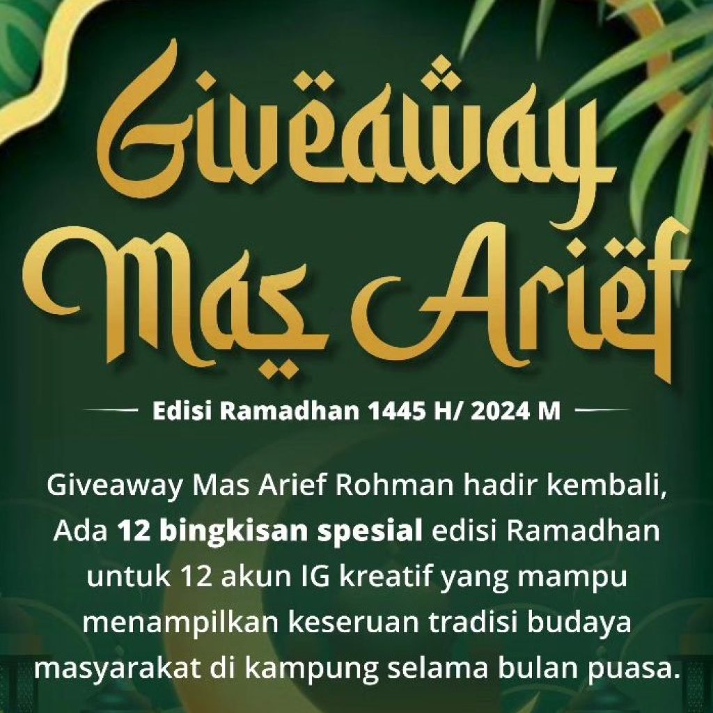 Bupati Blora Arief Rohman mengadakan giveaway edisi Ramadan. foto: instagram.com/ariefrohman838