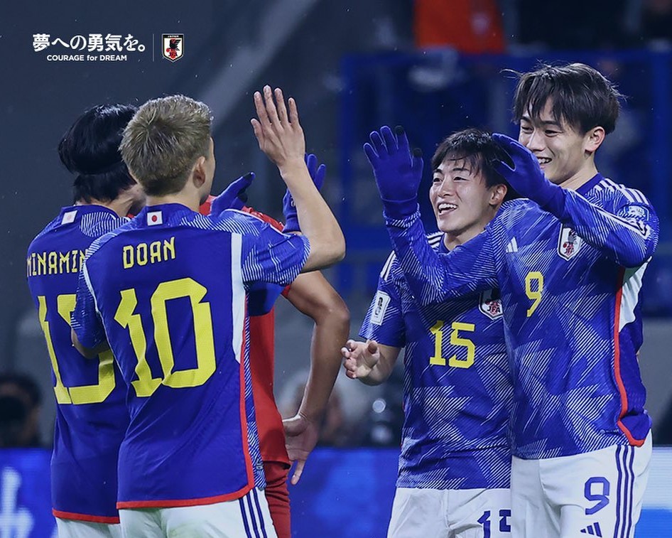 Timnas Jepang dari grup B kualifikasi Piala Dunia 2026 zona Asia. Foto: Instagram.com/japanfootballassociation