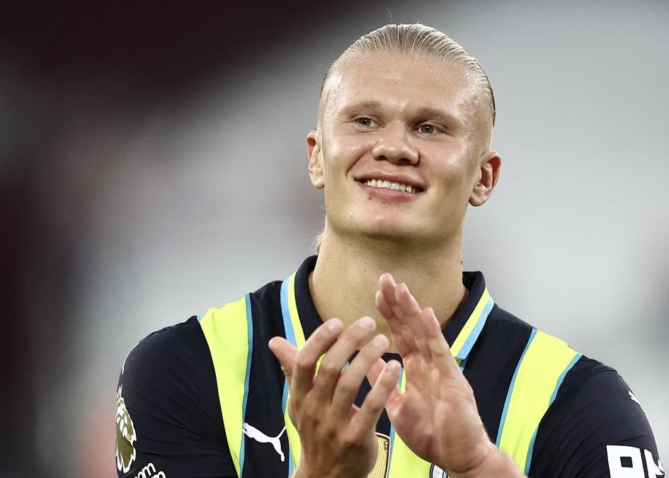 Erling Haaland pimpin top scorer sementara Liga Inggris 2024/25. Foto: x.com/premierleague