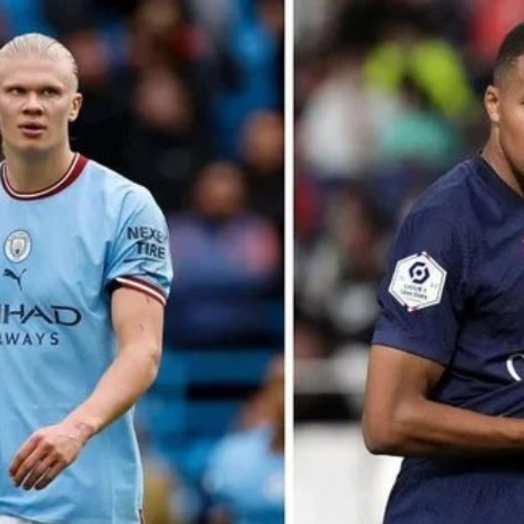 (Erling Haaland dan Kylian Mbappe. Foto: Twitter @Chief_awich)