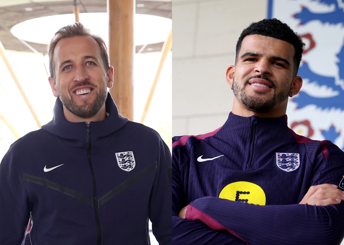 Pemain timnas Inggris, Harry Kane dan Dominic Solanke. Foto: x.com/England