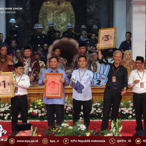 Hasil Pengundian Nomor Urut Capres-Cawapres 2024, Anies 1, Prabowo 2, dan Ganjar 3