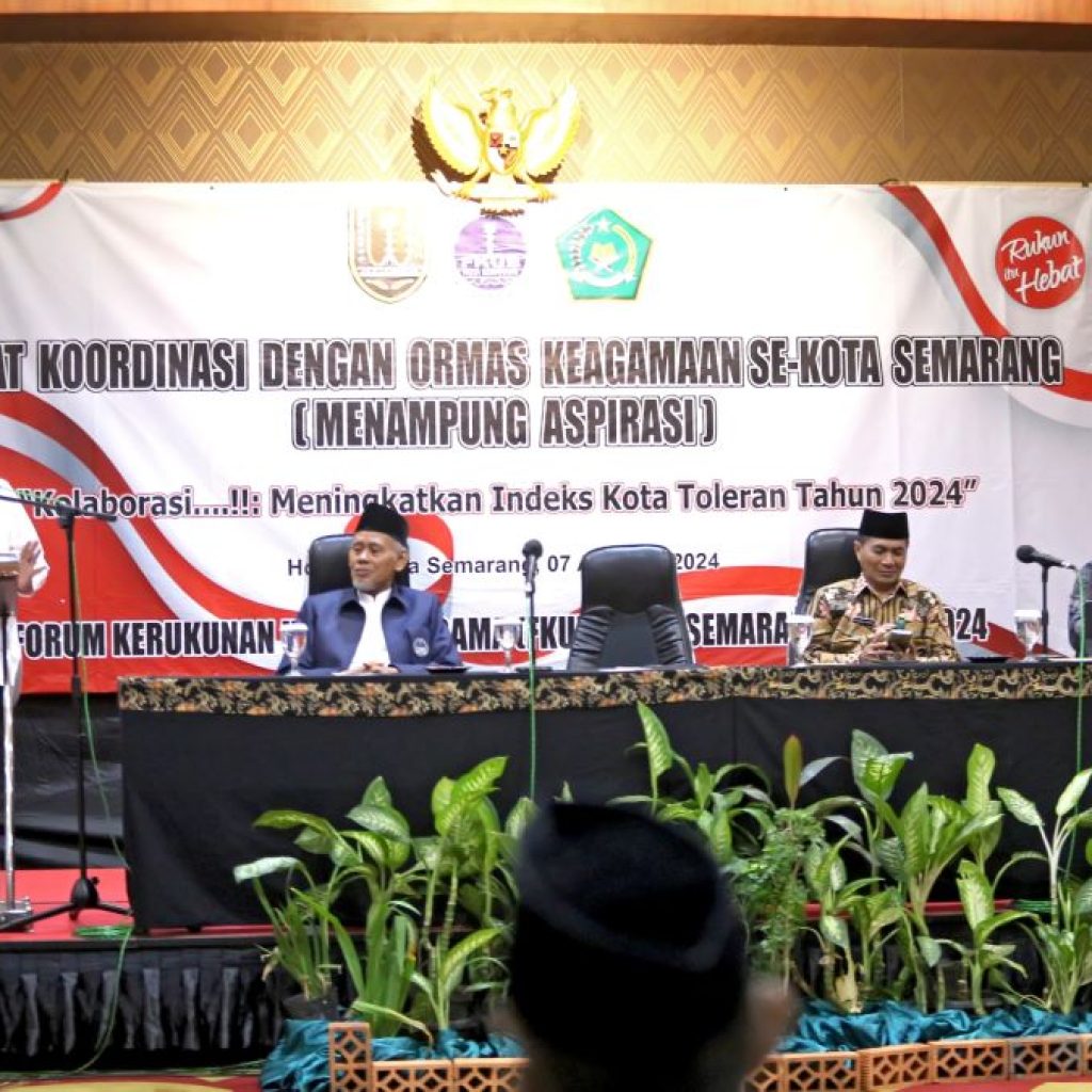 Wali Kota Semarang, Hevearita Gunaryanti Rahayu dalam rakor dengan Organisasi Keagamaan dan Ormas se-Kota Semarang. Foto: Dok. Pemkot Semarang