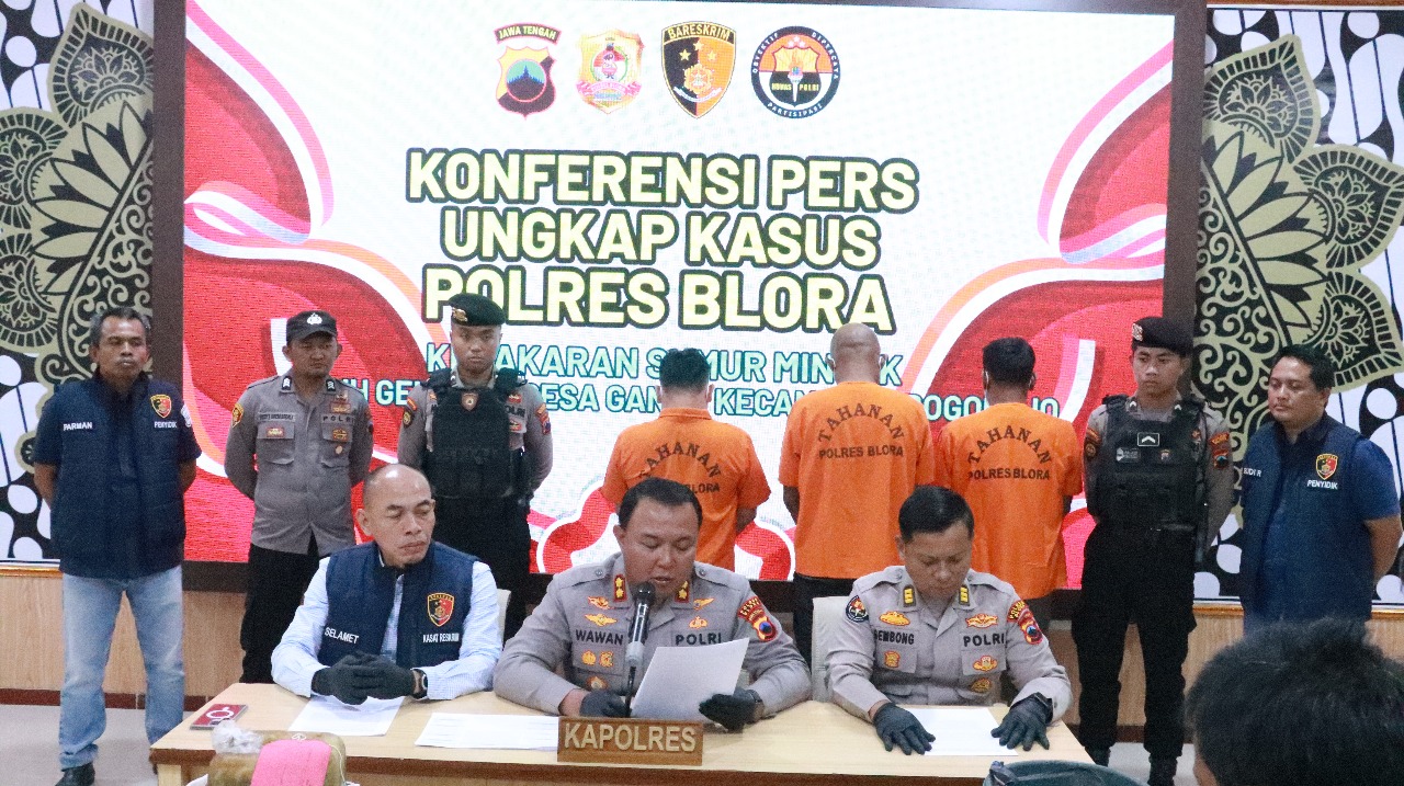 TUTURPEDIA - Polres Blora Tetapkan Tiga Tersangka Ledakan Sumur Minyak Ilegal di Gendono, Empat Orang Tewas
