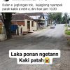 Jalan Rusak Memakan Korban! Seorang Lansia Alami Patah Kaki Akibat Terperosok Lubang di Barat Lampu Merah Karangjati