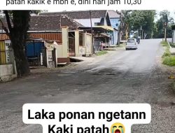 Jalan Rusak Memakan Korban! Seorang Lansia Alami Patah Kaki Akibat Terperosok Lubang di Barat Lampu Merah Karangjati