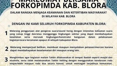TUTURPEDIA - Forkopimda Blora Terbitkan Maklumat Bersama, Ajak Masyarakat Jaga Ketertiban dan Kondusivitas