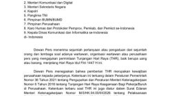 TUTURPEDIA - Dewan Pers Tegaskan: Wartawan Dilarang Minta THR ke Instansi Pemerintah dan Swasta!