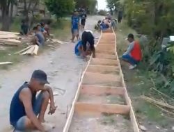 Jalan Kabupaten Dibiarkan Rusak, Warga Nglebak Patungan Bangun Sendiri: Sindiran Telak untuk Pemkab Blora”