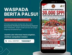 Waspada! Hoaks Rekrutmen 30.000 SPPI Catut Nama Kemenkop dan Kemhan