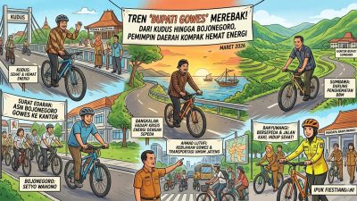 TUTURPEDIA - Tren “Bupati Gowes” Merebak! Dari Kudus hingga Bojonegoro, Pemimpin Daerah Kompak Hemat Energi