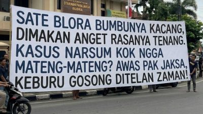 Sate Blora Bumbunya Kacang, Dimakan Anget Rasanya Tenang. Kasus Narsum kok Nggak Mateng-mateng? Awas Pak Jaksa, Keburu Gosong Ditelan Zaman!