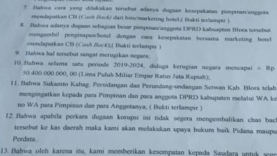 Dua Kali Disomasi, DPRD Blora Didesak Buka ‘Skandal Cashback’