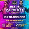 Buruan Daftar! Turnamen Free Fire ‘Piala Kapolres 2026’ Siap Digelar: Total Hadiah Rp10 Juta, Pendaftaran Gratis!