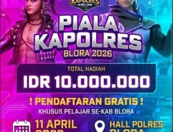 Buruan Daftar! Turnamen Free Fire ‘Piala Kapolres 2026’ Siap Digelar: Total Hadiah Rp10 Juta, Pendaftaran Gratis!