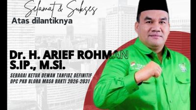 Sinergi Lintas Partai: Wakil Ketua DPRD Blora Lanova Chandra Beri Ucapan Selamat atas Pelantikan Arief Rohman Sebagai Ketua DPC PKB 14 TUTURPEDIA - Sinergi Lintas Partai: Wakil Ketua DPRD Blora Lanova Chandra Beri Ucapan Selamat atas Pelantikan Arief Rohman Sebagai Ketua DPC PKB