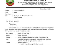 Dugaan Korupsi Dana BUMDes Gedebeg Diselidiki, Inspektorat Blora Panggil Camat hingga Kades