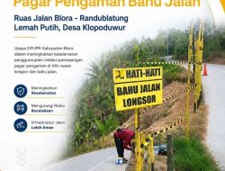 DPUPR Blora Amankan Titik Rawan Longsor, Bahu Jalan Lemah Putih Dipasangi Pagar