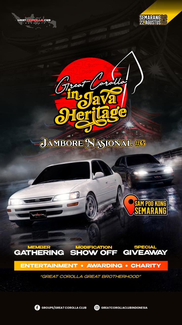TUTURPEDIA - Jambore Nasional #6 Great Corolla Club Indonesia Digelar di Semarang, Bawa Ratusan Corolla Sekaligus Angkat Budaya Jawa Tengah