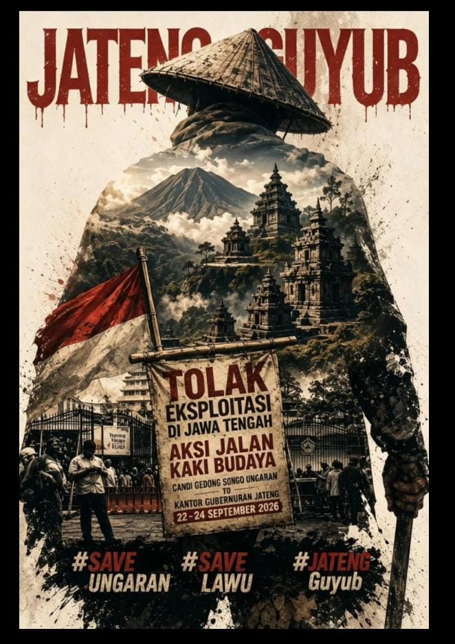 TUTURPEDIA - Jateng Guyub Jalan Kaki dari Gedong Songo ke Kantor Gubernur, Suarakan Penolakan Geothermal