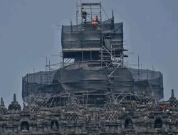Yasti Mahastupa Borobudur Bergeser dan Retak, Pemugaran Lima Minggu Dilakukan untuk Selamatkan Struktur Stupa Induk