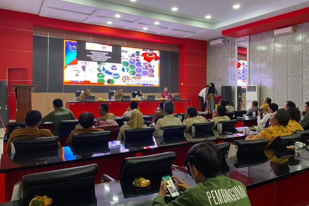 Rapat koordinasi launching aplikasi Elektronik Pengendalian Pembangunan (EPP) Kabupaten Bengkulu Utara, Selasa (31/10/2023). Foto: Dok. Riki Santoso.