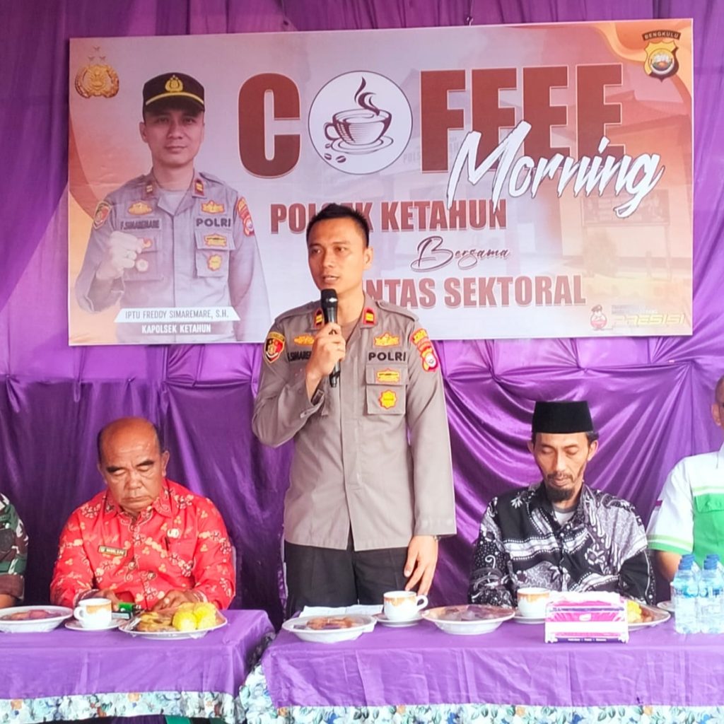 Coffe morning bareng lintas sektoral di Mapolsek Ketahun, Kamis (2/11/2023). Foto: Dok. Riki Santoso.