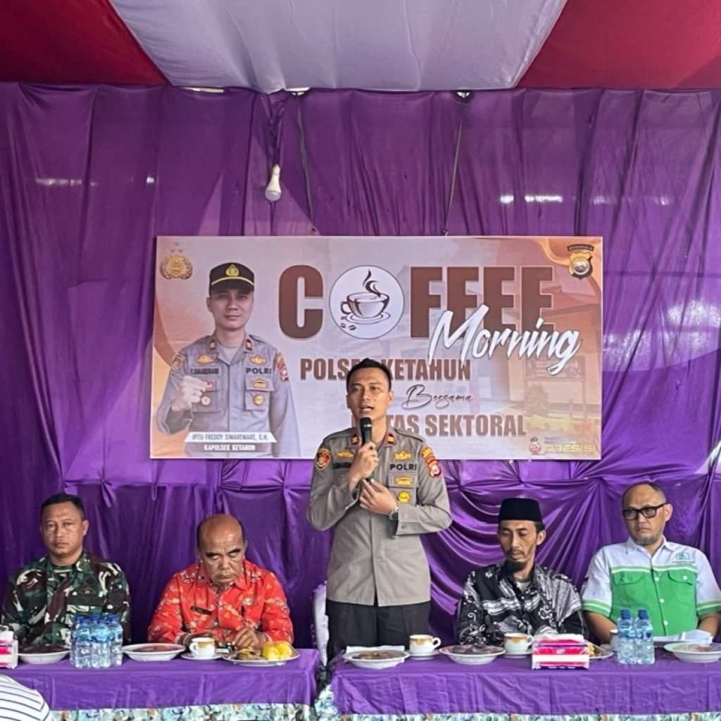 Coffee morning bareng lintas sektoral di Mapolsek Ketahun. Foto: Dok. Riki Santoso.