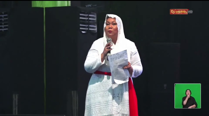 Inayah Wahid singgung soal ungkapan ndasmu etik yang disebut Prabowo. Foto: Tangkapan layar YouTube NU Channel.