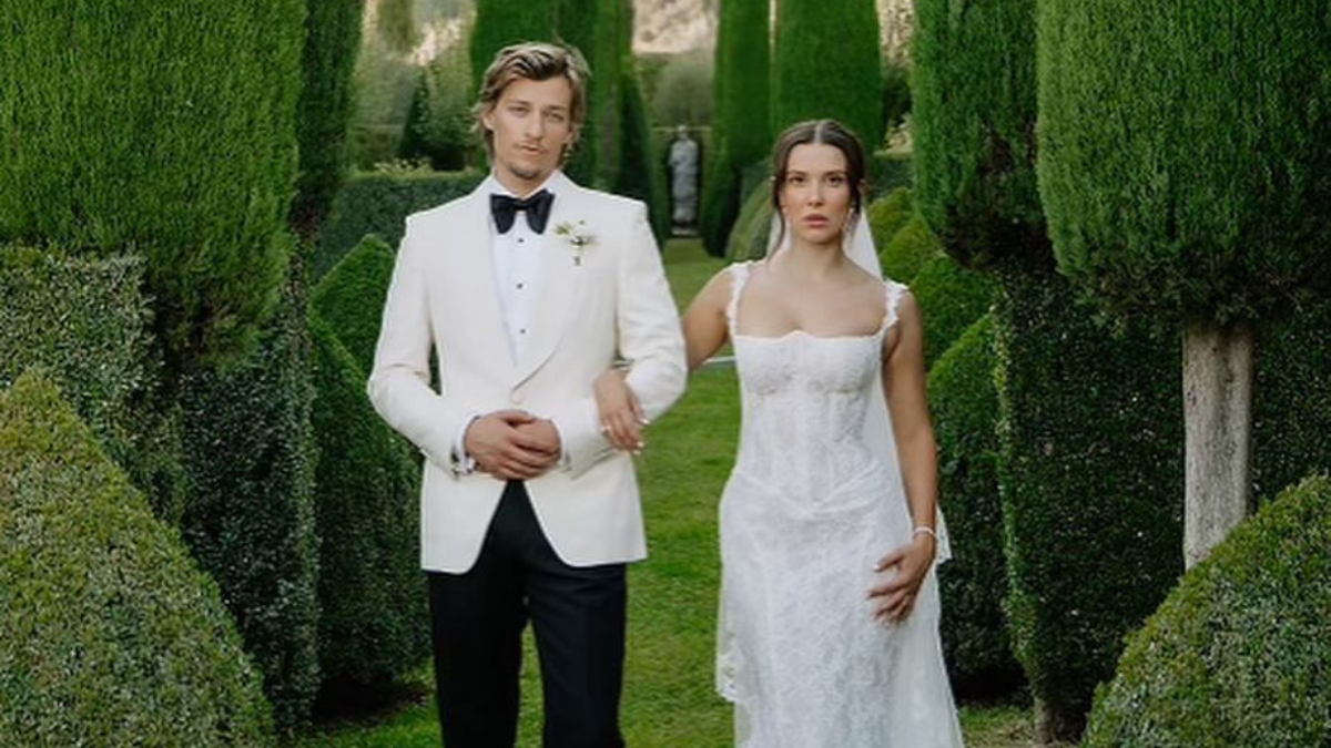 Jake Bongiovi dan Millie Bobby Brown resmi menikah. Foto: instagram.com/milliebobbybrown