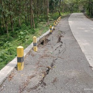 Usai Diresmikan Presiden Jokowi, Talud Ruas Jalan Randublatung-Getas Rusak 
