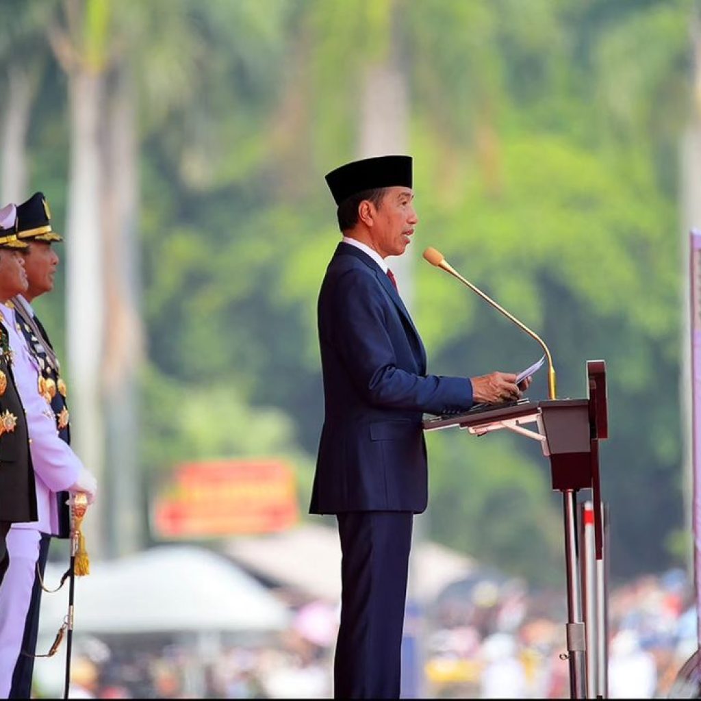 Presiden Jokowi saat HUT ke-79 TNI. Foto: BPMI Setpres