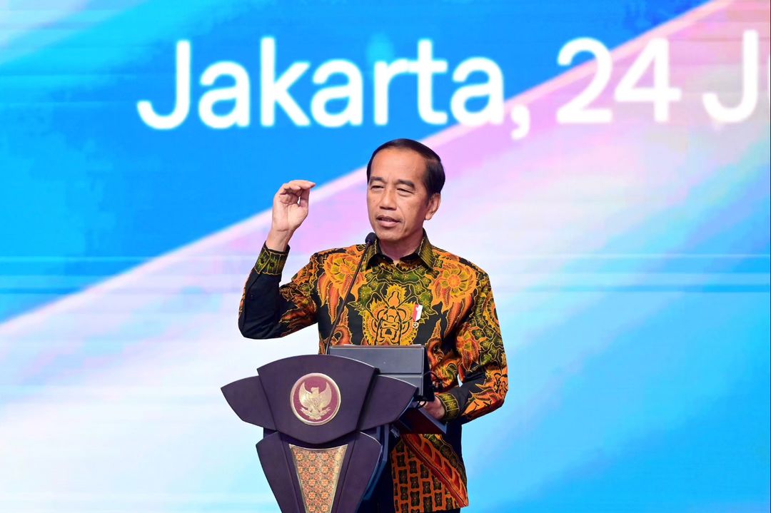 Presiden Jokowi resmikan digitalisasi layanan perizinan event. Foto: Biro Pers Sekretariat Presiden
