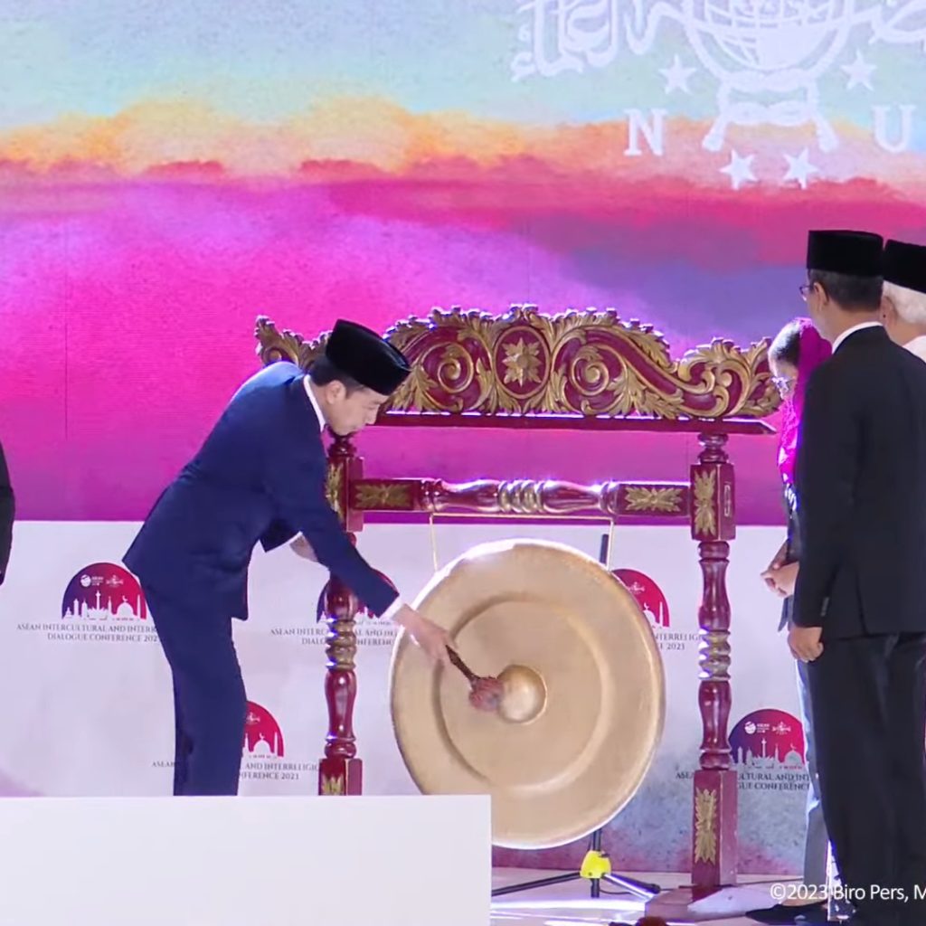 Jokowi Resmikan ASEAN IIDC. (Foto: Tangkapan Layar YouTube Sekretariat Presiden)