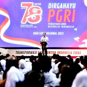HUT ke-78 PGRI, Jokowi Tegaskan Pentingnya Pembangunan Kualitas SDM Sebagai Kunci Indonesia Maju