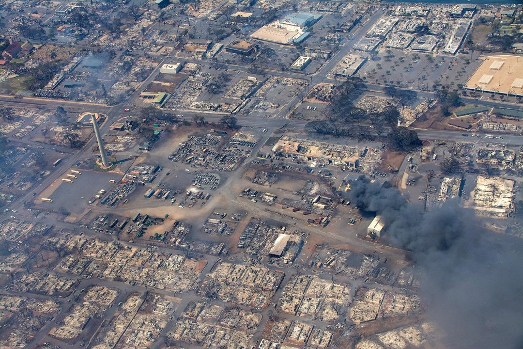 Kebakaran di Hawaii. (Foto: Instagram @countyofmaui)
