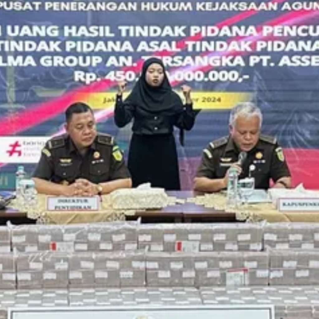 Kejagung menyita uang Rp450 miliar terkait kasus korupsi Grup Duta Palma. Foto: story.kejaksaan.go.id