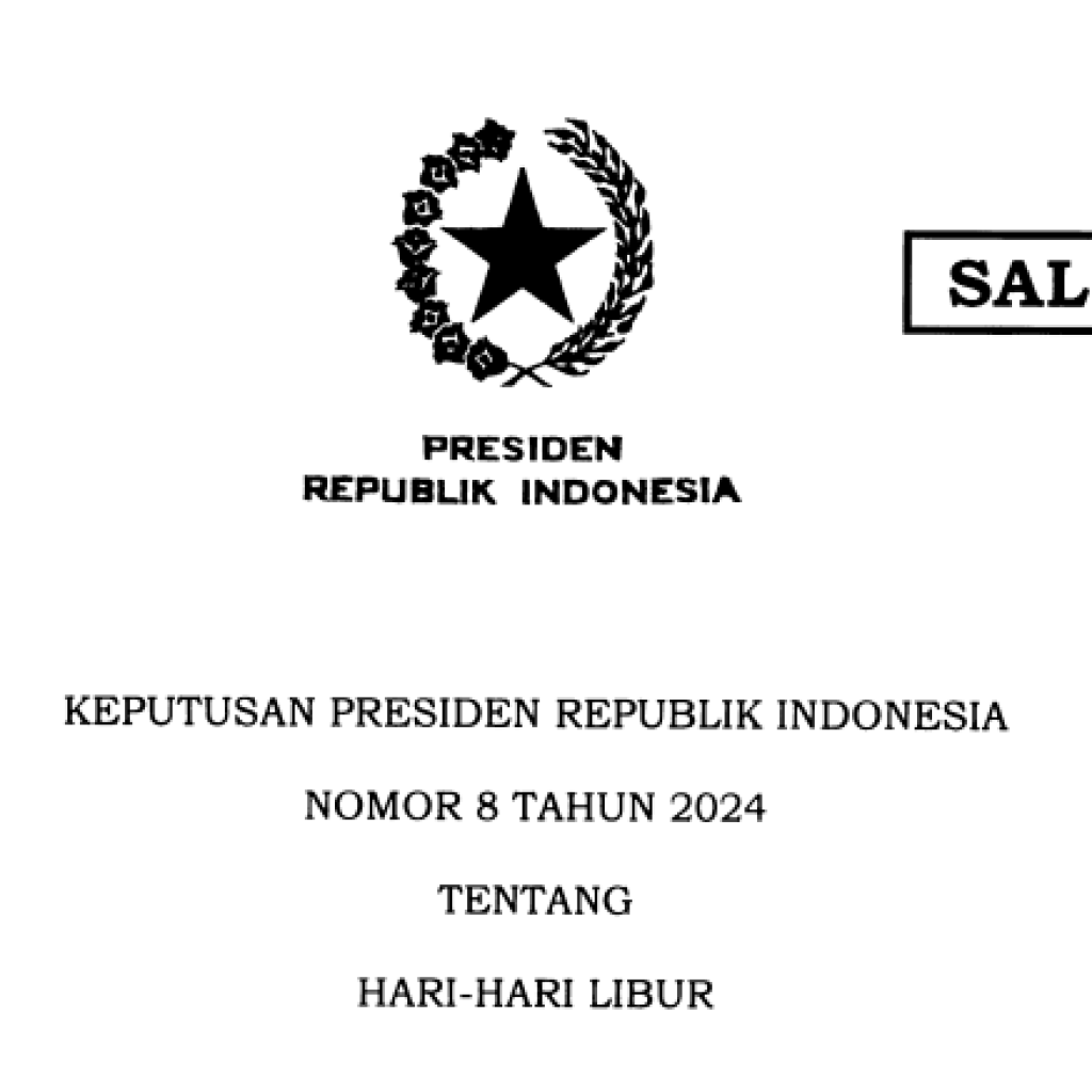 Daftar hari libur di tahun 2024. Foto: Laman Sekretariat Kabinet