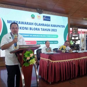 Sah! Setiyono Terpilih Jadi Ketua Umum KONI Blora Periode 2023-2027