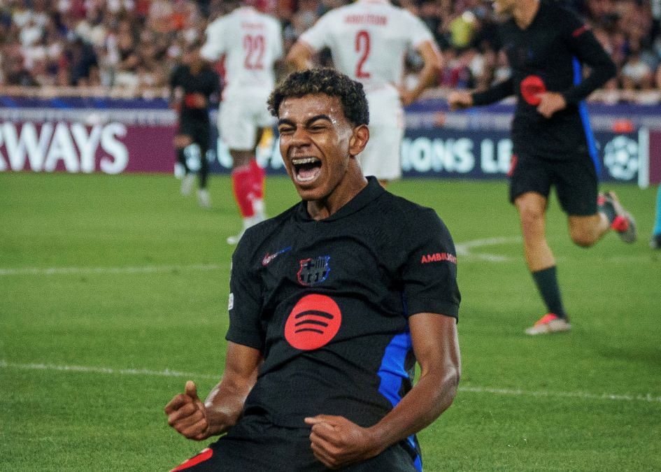 Pemain Barcelona, Lamine Yamal. Foto: x.com/FCBarcelona