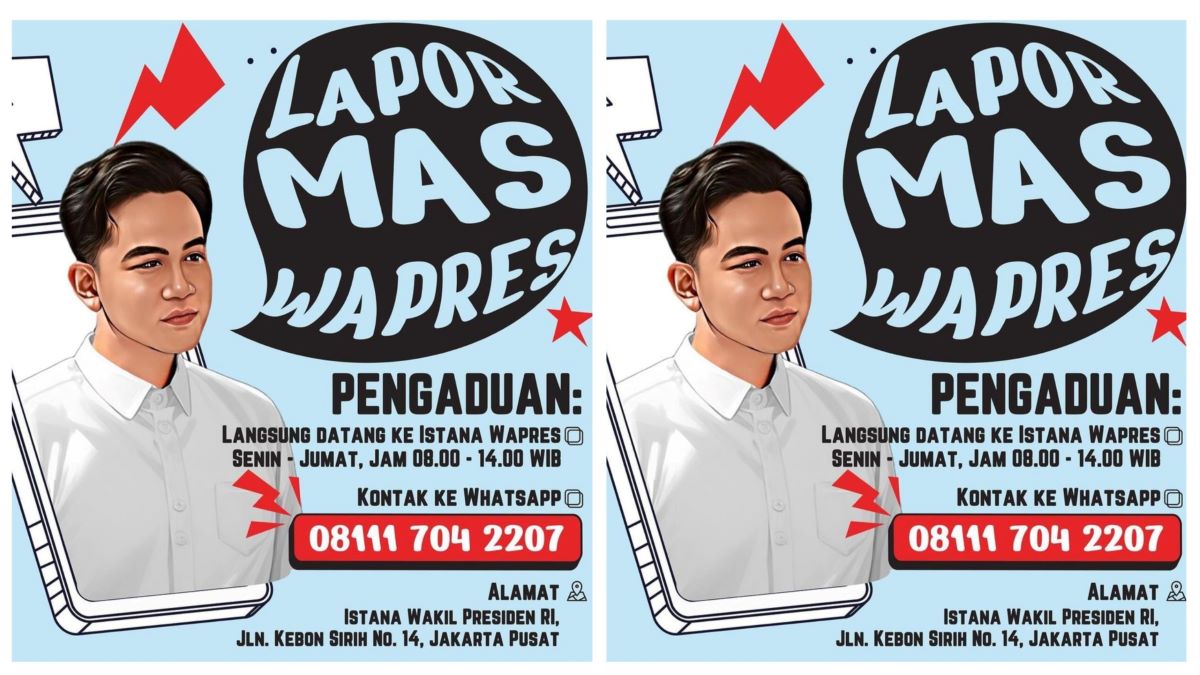 Istana sebut nomor WhatsApp Lapor Mas Wapres banyak diisengi orang. Foto: instagram.com/gibran_rakabuming